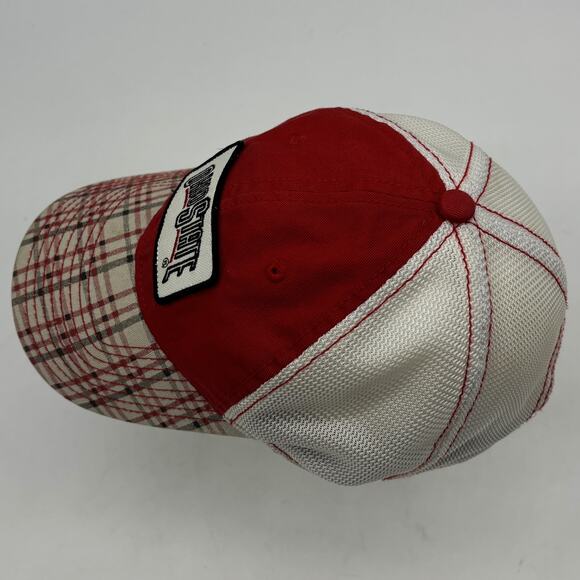 NCAA Ohio State Buckeyes Hat Mens OSFA Strapback Adjustable Plaid Bill Mesh Cap - Picture 5 of 8